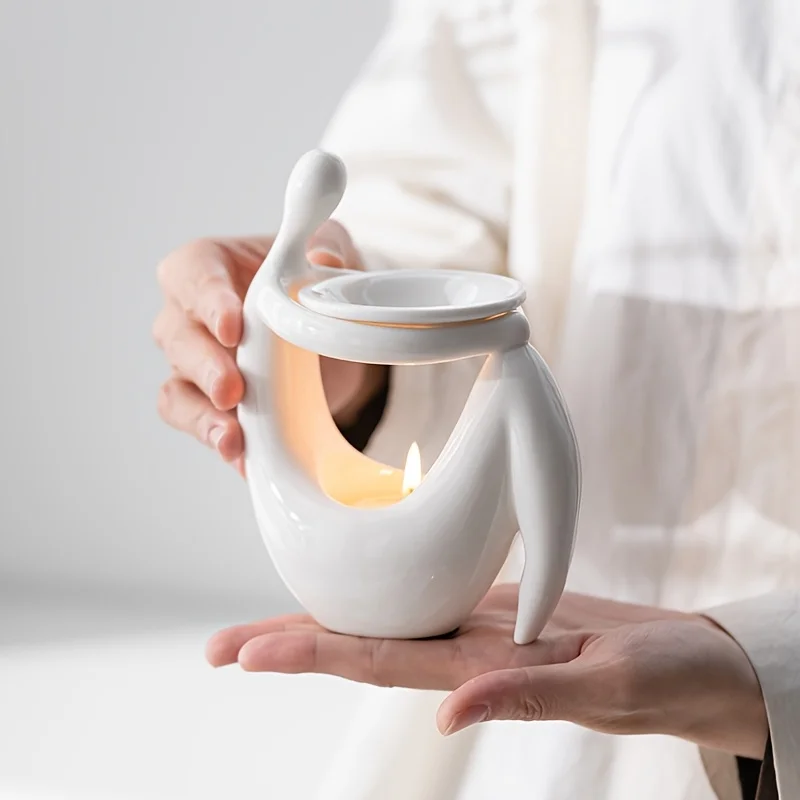 Home Fragrance Oil Burner - Keramik-Räucherstäbchenhalter in Menschenform, Brenner für ätherische