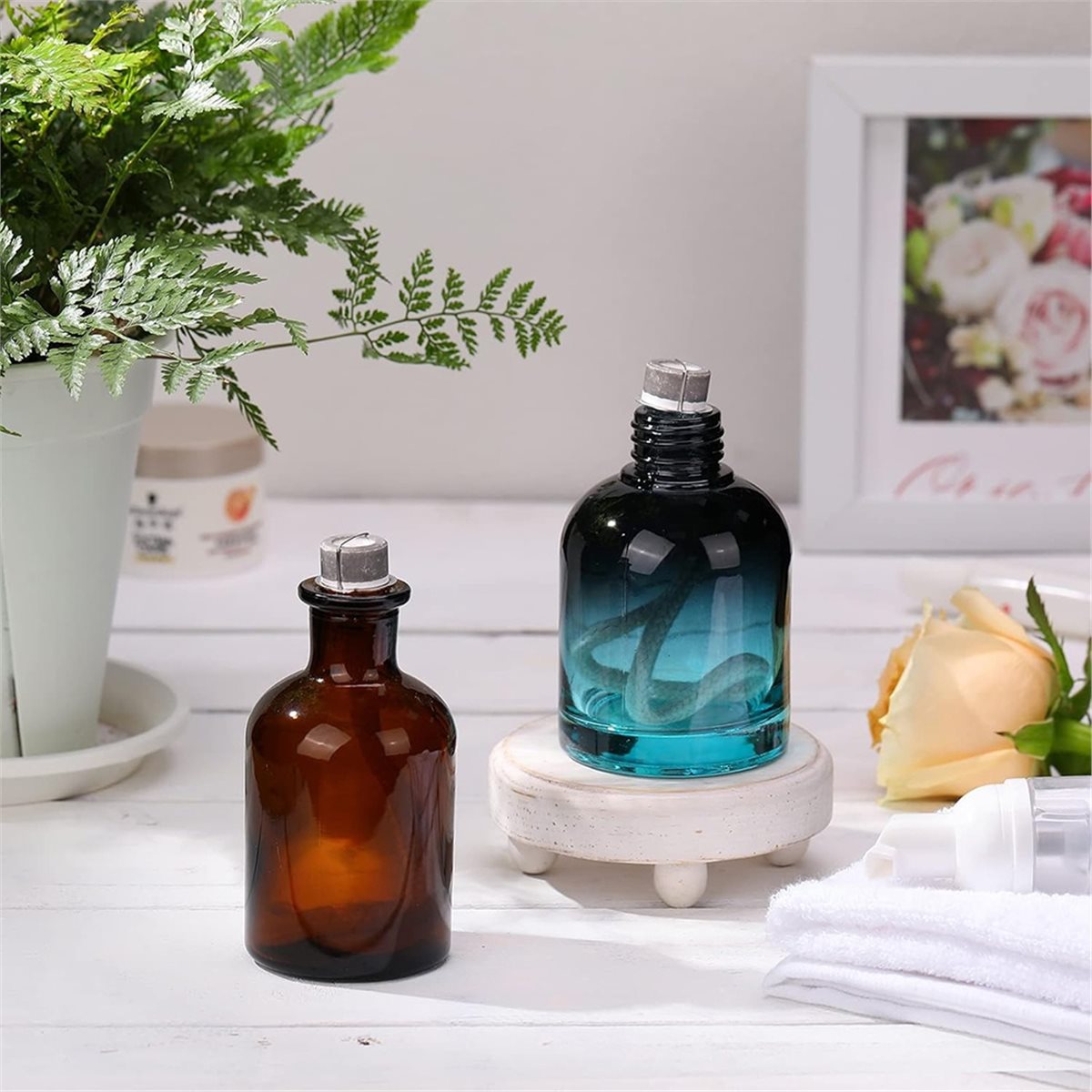 Home Fragrance Oil Burner - Öllampen-Dochterstatnung, 6,3-Zoll Luftregulierender Katalytischer Brenner für