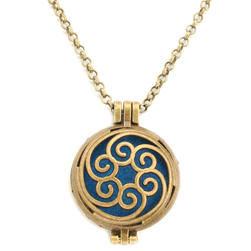 Diffuser Necklace Locket - Aromatherapie-Halskette, Baum des Lebens, Diffusor-Schmuck, Vintage-Stil,