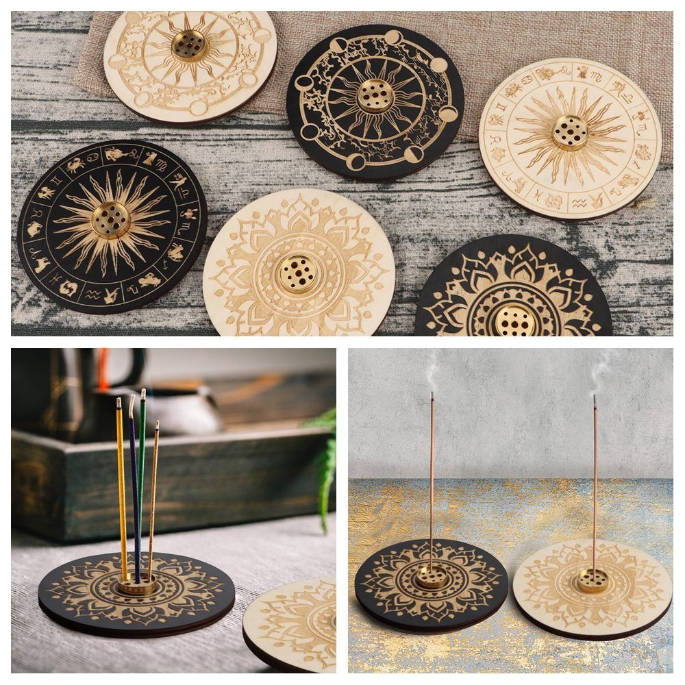 Home Fragrance Incense Sticks - Neuer Holz-Räucherstäbchenhalter mit 9 verschiedenen Löchern,