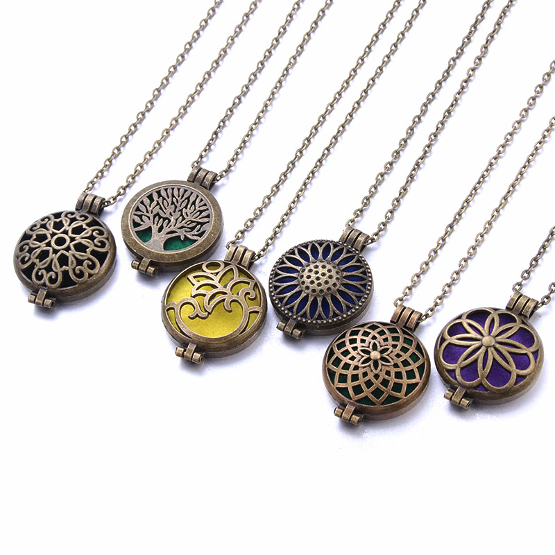 Diffuser Necklace Locket - Neue Aromatherapie Schmuck Libelle Baum des