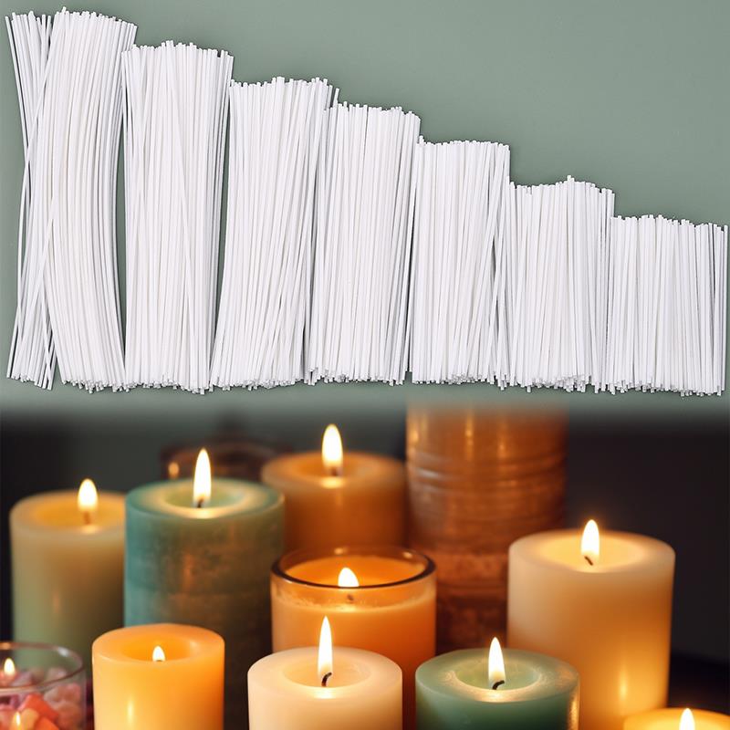 Wooden Wick Candle - 50/100pcs gewachste Baumwolle Kerze Dochte Set