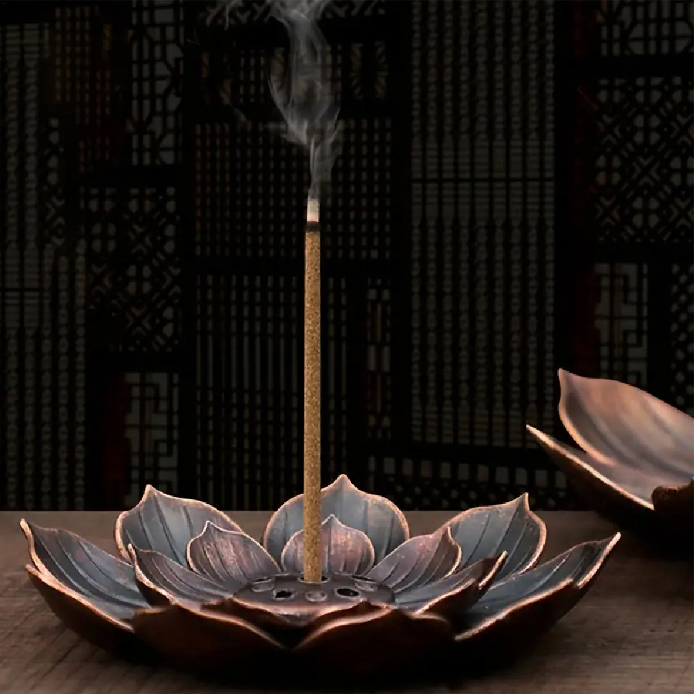 Home Fragrance Incense Sticks - Räucherstäbchenhalter für Stäbchen, Räuchergefäß, abnehmbarer Lotus-Aschefänger