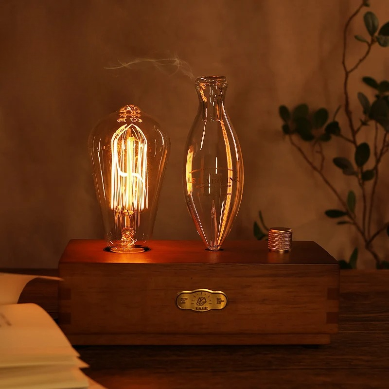 Quality Home Fragrance - Schreibtischlampe, Nachttischlampe im Vintage-Stil, Wolfram-Nachtlicht, mit