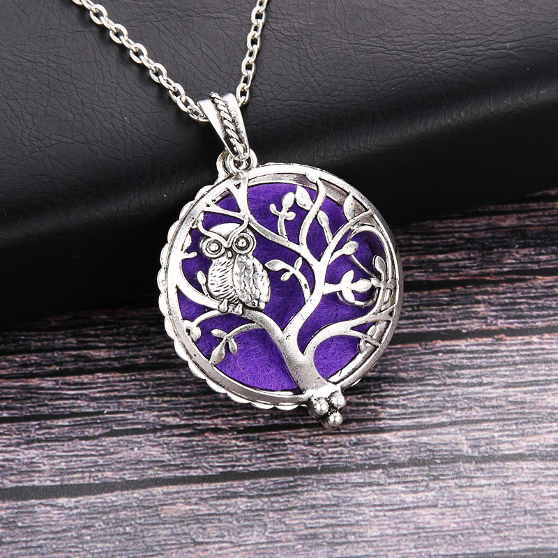 Diffuser Necklace Locket - 1 Stück Eulenbaum Vintage Aromatherapie Parfüm