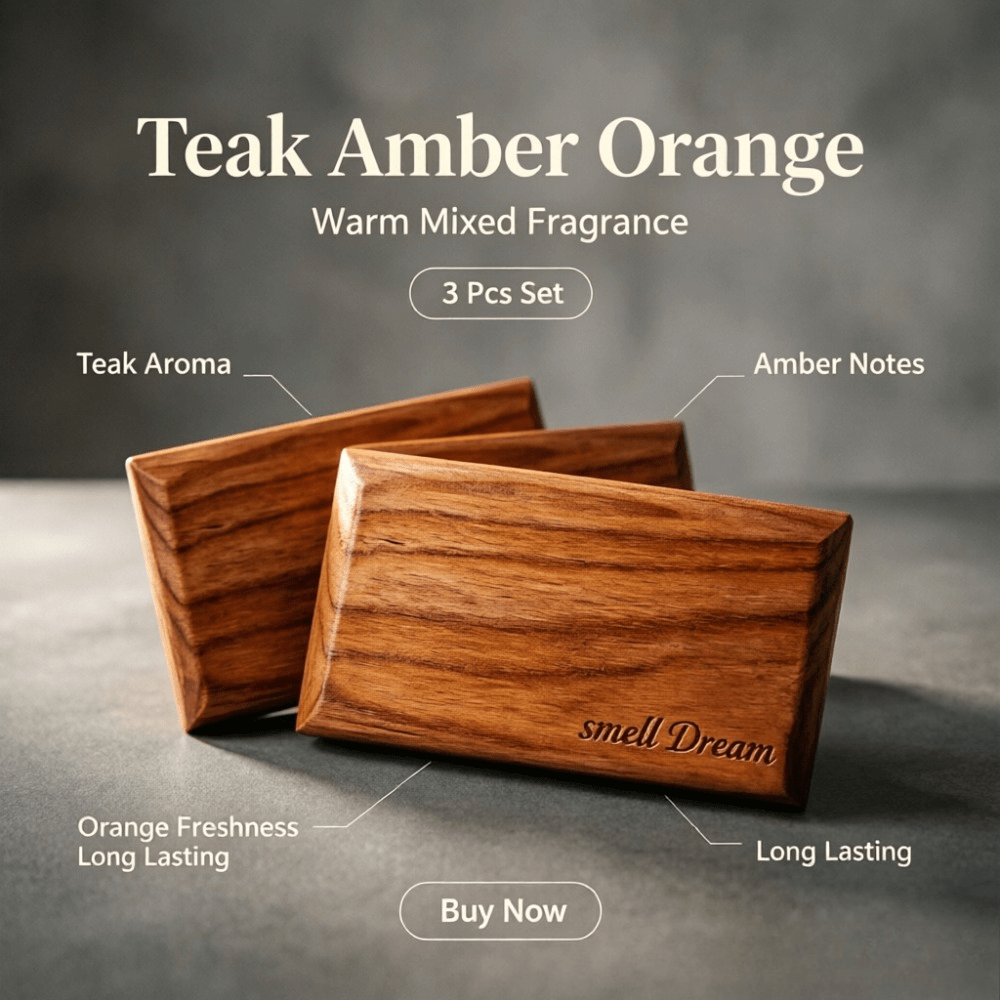 Home Fragrance M&S Disinfectant Hack - Auto-Lufterfrischer Teak Amber Orange Holzduft Block