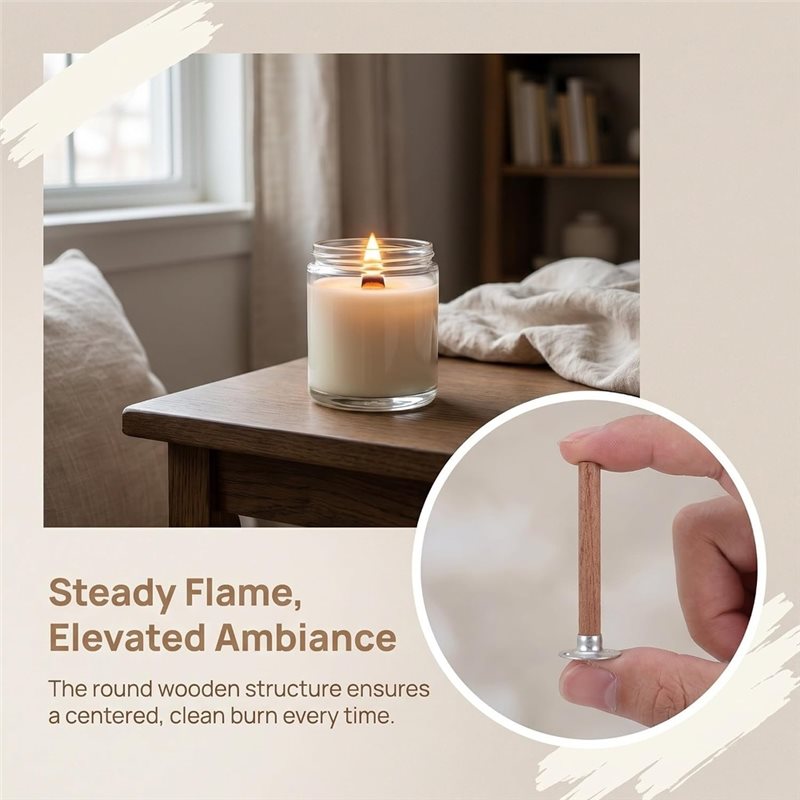ABUN – Holzkern für Kerzendoch – Wooden Wick Candle Bewertung und Preis
