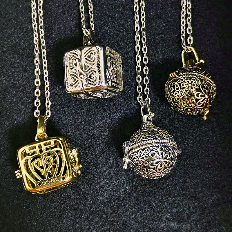 Vintage Messing Hohl Ball Meda – Diffuser Necklace Locket Bewertung und Preis