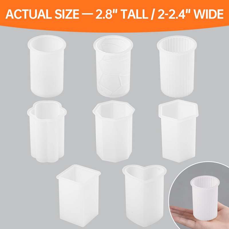 8-teiliges Silikon-Kerzenforme – Wooden Wick Candle Bewertung und Preis